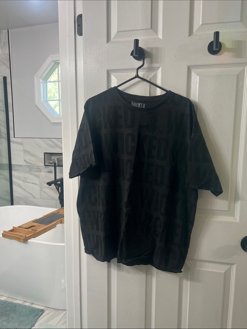 Wicked Universal Studios Black Tonal Graphic T-Shirt XL Oversized Movie Tee